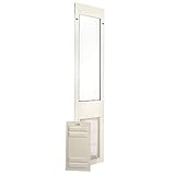Endura Flap Thermo Panel Pet Door for Sliding Glass Doors | Heavy-Duty Aluminum Frame with Secure Locking Cover | Energy Efficient & Easy Install | White, XL Flap, 77.25'-80.25' Slider Height