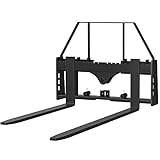 YITAMOTOR 2500lbs Skid Steer Pallet Fork Attachment, 45' Pallet Fork Frame with 42' Fork Blades for Loaders Tractors Quick Tach Mount