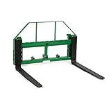 Titan Attachments 50-in Pallet Fork Frame Attachment, 4,000 LB Capacity, Receiver Hitch and 42-in Fork Blades, Fits JD