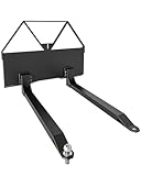 2600 LBS Heavy Duty Pallet Forks with Trailer Hitch Ball Frame Attachment, Q235 Steel for Tractor and Loaders in Farms, Warehouses & Construction Site