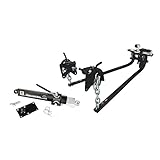 Camco EAZ-Lift Elite 1,200lb RV Weight Distribution Hitch | Adjustable Sway Control & Interchangeable Spring Bars | Pre-Installed Hitch Ball & Sway Control Ball | 1,400lb Max Tongue Weight (48069)