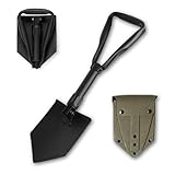 Genuine Military Issue Entrenching Tool, Folding Shovel w D Handle