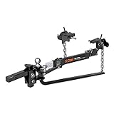 CURT 17062 Round Bar Weight Distribution Hitch with Integrated Lubrication and Sway Control, Up to 10K, 2-in Shank, 2-5/16-Inch Ball, Black