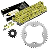 Caltric Drive Chain and Sprockets Kit Compatible with Honda TRX450R TRX450ER 2006-2014